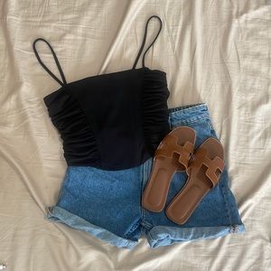 Zara Black Crop Tank